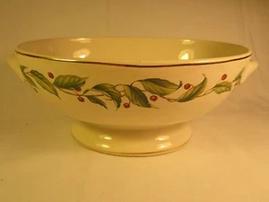 Kirkland 8.5" Porcelain CHRISTMAS CANDY BOWL or Centerpiece [Z168c] - Picture 1 of 4