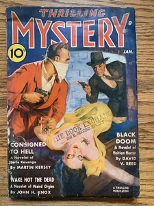 RARE January 1940 THRILLING MYSTERY PULP Classic Cover FN Scarce Issue - Picture 1 of 7
