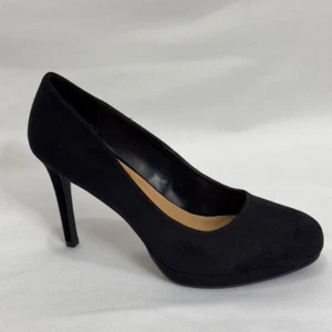 Lauren Conrad Women's High Heels Black Suede Shoes Size 10 - Picture 1 of 8
