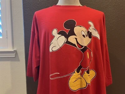 Camiseta roja vintage años 90 Mickey Mouse Disney talla 3XL Foto 1 de 4