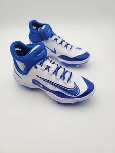 Botines de béisbol Nike Alpha Huarache Elite 4 Mid blancos/hiper reales para hombre talla 8 - Imagen 1 de 7