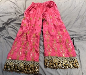 Asian Indian Pakistani Heavy Bridal wear Wedding Clothing Dress Orange/Pink- Med - Picture 1 of 6