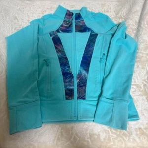 Raro Muy Lindo Ivivva Chaqueta Color Azul Verde Algodón Material Cómodo - Imagen 1 de 3