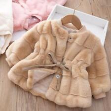 Fall/ Winter Girls Faux Fur Jacket Thick Outerwear Baby Kids Warm Coats Fashion