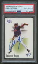 1996 BEST AUTOGRAPH SERIES ANDRUW JONES AUTO RC PSA DNA