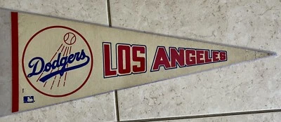 "Banderín tamaño completo 29"" de Los Angeles Dodgers años 70" Foto 1 de 3