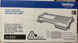 New Genuine Brother TN-420 TN420 Black Toner Cartridge HL-2220, MFC-7240 OEM - Picture 1 of 6