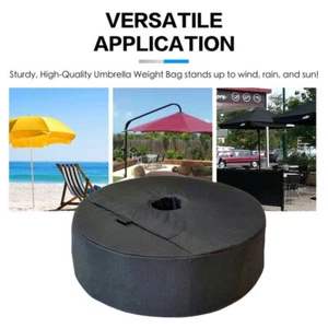 Bolsa de arena de peso con soporte para sombrilla de patio de 15" para paraguas exterior soporte base de jardín - Imagen 1 de 11