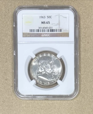 1963 50C Franklin Half Dollar NGC MS65 - Image 1 of 2