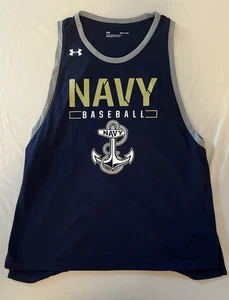 Marina EE. UU. Camiseta sin mangas de béisbol Naval College/Academia adulto pequeña - Imagen 1 de 6