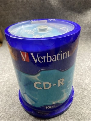 Verbatim 94554 52x CD-R 700MB Capacity Gray 100/Pack. NEW SEALED, FLAWED CASE - Image 1 of 4