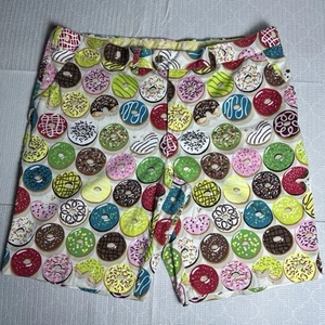 Loudmouth Mens Golf Shorts Size 42 Doughnuts Cotton Blend Stretch Donuts AOP - Picture 1 of 8