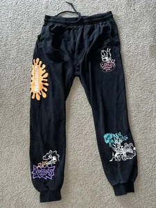 Schwarze Nickelodeon Jogginghose Grafik Retro Herren Medium  - Bild 1 von 2