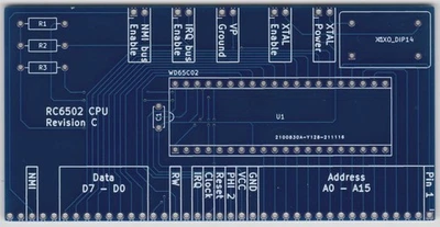 RC6502 - 6502 CPU Modul PCB - Bild 1 von 2