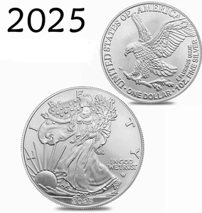 HOT-2025 1oz Silver American Eagle $1 Coin BU - Copper Plated Silve -Nonmagnetic - Picture 1 of 8