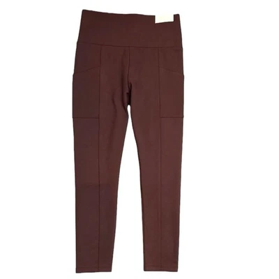 Lou & Grey Ponte Pocket Leggings XS Burgundy High Rise NWT Stretch Pants - Image 1 of 4