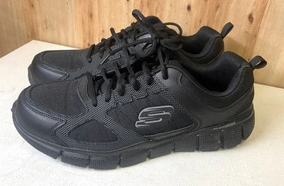 Skechers Work Shoes Men's SIZE 14 Telphin Sanphet 77152 BLK (Wide) - Image 1 of 4