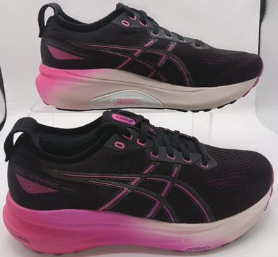 Asics Gel Kayano 31 Black Pink Women's Running Shoes Size 9 WIDE EXCELLENT  - Image 1 of 4