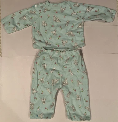 复古婴儿婴儿柔软法兰绒婴儿衣服两件套羔羊花 — 第 1/4 张图片