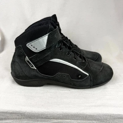 Botas de motocicleta Sidi Duna para hombre 9,5 negras gamuza cómodas encaje velcro armadura Foto 1 de 4