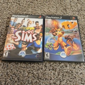 PS2 Game Lot of 2 (PlayStation 2) The Sims & Tasmanian Tiger - Picture 1 of 3