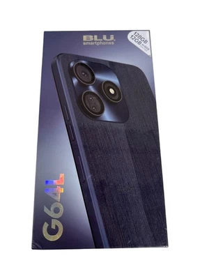 BLU G64L 6.8" HD+ Infinity 128GB 2-SIM 4G LTE GSM Smartphone, Unlocked,Deep Blue - Image 1 of 4