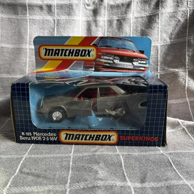 Coche Matchbox Superkings 1987 Mercedes-Benz 190E 2-3-16V K-115 nuevo en caja Foto 1 de 4