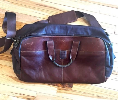 Bolso de Mano Organizador Boconi Nashville Cuero Genuino Bolsa de Viaje Coñac Foto 1 de 4