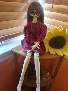 1/3 Custom Anime Bjd Doll Full Set Wig Glasses Dress Face Up - Picture 1 of 6