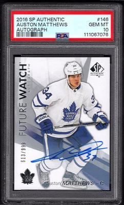 AUSTON MATTHEWS 2016-17 SP Authentic Future Watch Auto #/999 ROOKIE PSA 10 GEM - Image 1 of 2