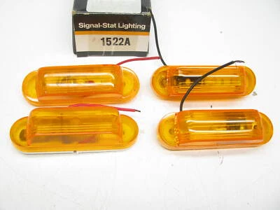 (x4) Luces marcadoras laterales ámbar rectangulares vintage Signal-stat 1522A Foto 1 de 3
