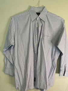 Jos A Bank Executive Collection Button Down Shirt Sz 16 /32 Blue Pocket  - Picture 1 of 3