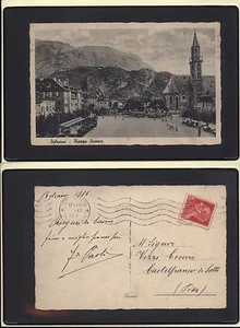 BOLZANO PIAZZA DUOMO  VIAGGIATA ANNO 1936  A204 - Foto 1 di 1