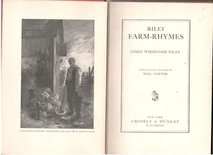 Vintage BOOK (1905) RILEY FARM RHYMES James Whitcomb Riley Illustrat Indiana OF - Picture 1 of 2