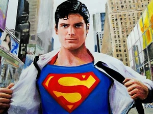 Superman TT Art-Iconic Movie Scenes with 6"x8" mounted prints- A4 Framed - Picture 1 of 5