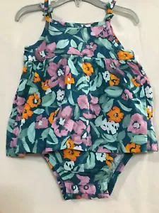NWT Carter's Floral Tropical Baby Girl Romper Infant many sizes - Picture 1 of 4