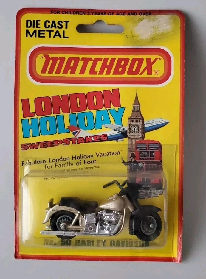 1981 HOT WHEELS LONDON HOLIDAY NO. 50 HARLEY DAVIDSON 1200 MATTEL MOTORCYCLE - Image 1 of 4