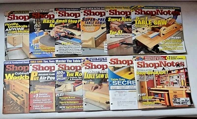 ***(Lot Of 12) ShopNotes Magazine Woodworking Shop (See Description For List) - Image 1 of 4