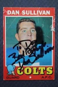 Baltimore Colts star Dan Sullivan autographed 1971 Topps football card VINTAGE-- - Picture 1 of 1