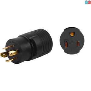 NEMA 4-Prong Male to 3-Prong Female Adapter - 30 Amp Twist Lock for Generators - Picture 1 of 3