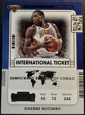 2021-22 Panini Contenders International Ticket Dikembe Mutombo #28 Card! D90 - Image 1 of 2