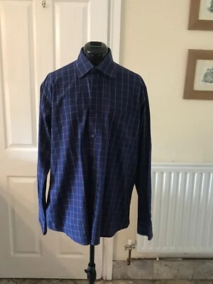 Pierre Cardin, men's check, long sleeve cotton shirt, size XL - Image 1 of 4
