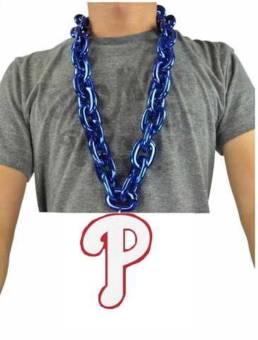 New MLB Philadelphia Phillies BLUE Fan Chain Big Necklace Foam Cover