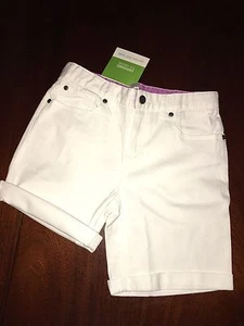 NWT 6 White Garnet Hill 5 Pocket Shorts Can Roll Up Bottoms LAST PAIR - Picture 1 of 2