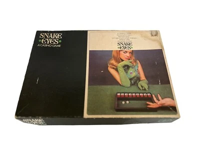 Vintage Snake Eyes Casino Game Complete Original Box 1968 Selchow & Righter Co - Image 1 of 4