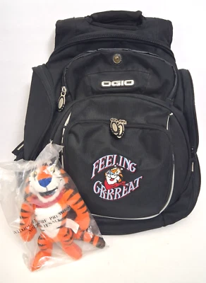 OGIO Kelloggs Tony Tiger Mastermind Unisex Padded Laptop Backpack & 8" Plush Lot - Image 1 of 4