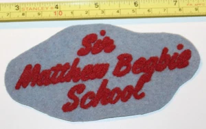 Sir Matthew Begbie School Vancouver Canada Vintage Felt Patch Badge - Picture 1 of 2