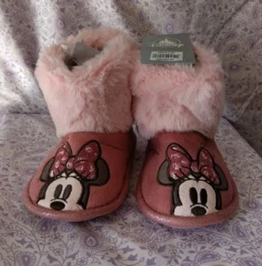 ¡NUEVO CON ETIQUETAS!! Botines Disney Minnie Mouse Rosa, Zapatilla para Niños Pequeños, Talla 7/8 - Imagen 1 de 5