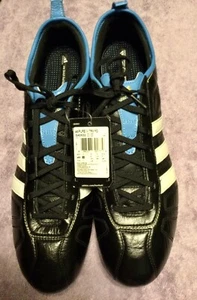 ADIDAS ADIPURE IV TRX FG G40532 SZ12.5US K LEATHER SOLD OUT EVERYWHERE BLUE/BLK - Picture 1 of 5