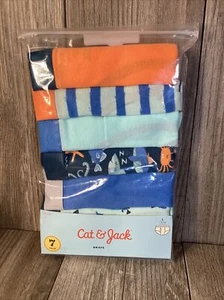 Cat & Jack Boys Boxer Briefs Underwear 7 Pack L 12/14 Shark Pattern 🔥NWT - Picture 1 of 12